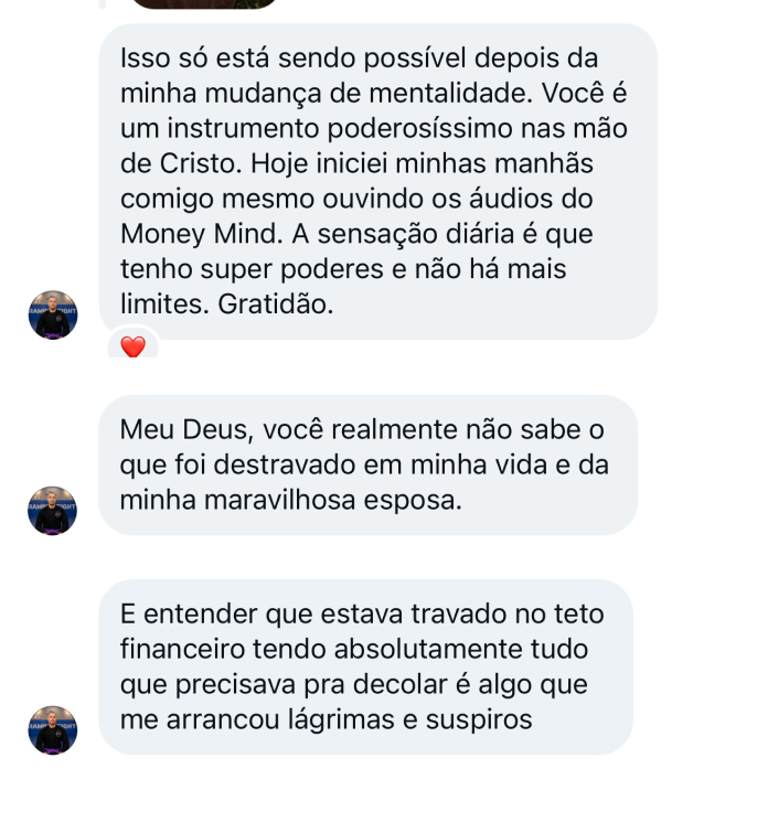 Depoimento de aluna do Money Mind